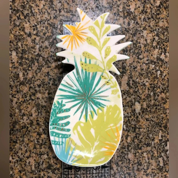 ANTHROPOLOGY PINAPPLE TROPICAL TRINKET DISH - Picture 2 of 5